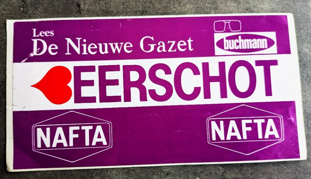 BEERSCHOT VOETBAL STICKER JAREN 60 NAFTA BUCHMANN, Verzenden, Sticker