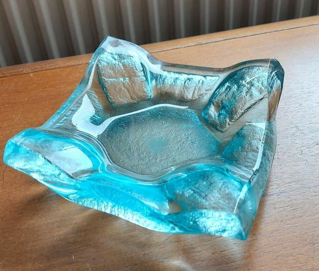 Vide-poche, schaal in dik glas, Ophalen of Verzenden