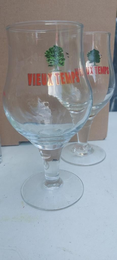 Lot de verres vieux temps, Collections, Marques de bière, Enlèvement ou Envoi, Comme neuf