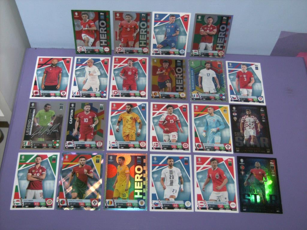 22 Kaarten: uefa euro 2024., Ophalen of Verzenden, Zo goed als nieuw, Poster, Plaatje of Sticker