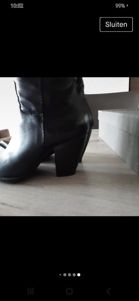 Lederen laarzen, Kleding | Dames, Schoenen, Hoge laarzen, Zwart, Nieuw, Ophalen of Verzenden
