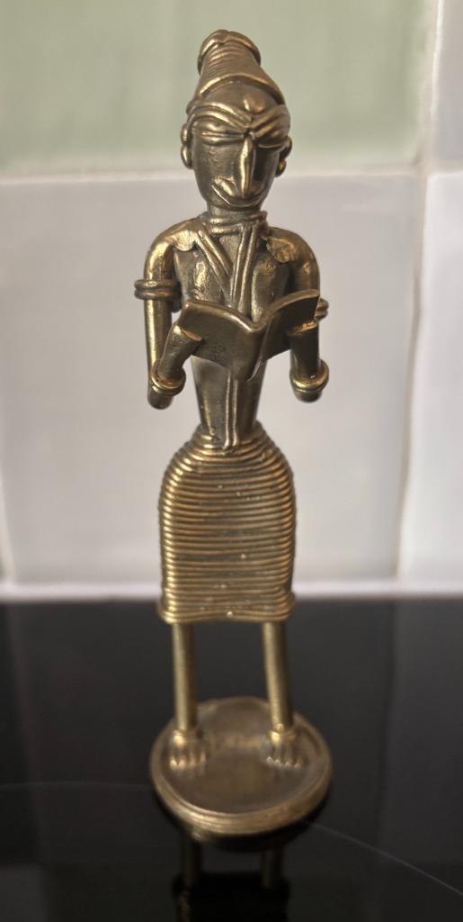 Dhokra beeldje in messing, Enlèvement ou Envoi, Comme neuf, Humain
