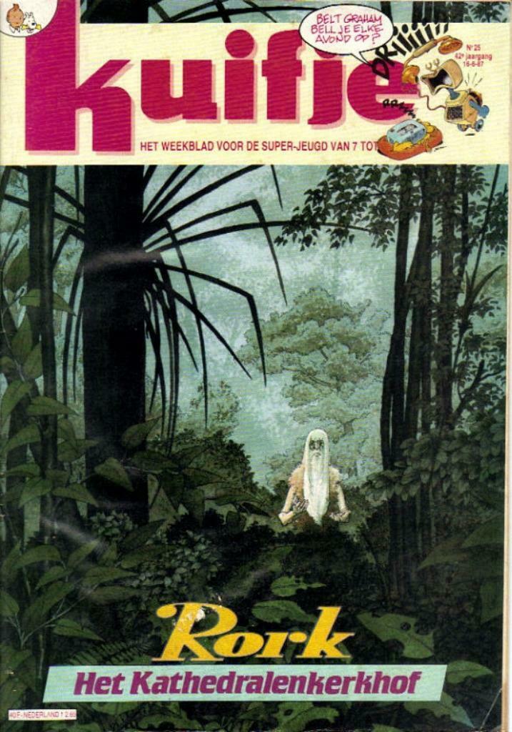 Weekblad Kuifje van 16-6-1987 , 42ste Jaargang, Nummer 25, Enlèvement ou Envoi, Utilisé, Plusieurs comics, Europe