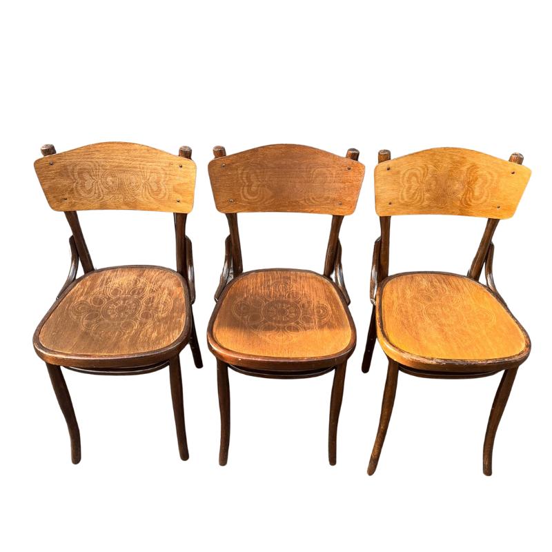 Chaises de café TON brunes vintage d'après-guerre | 12 pcs, Enlèvement ou Envoi