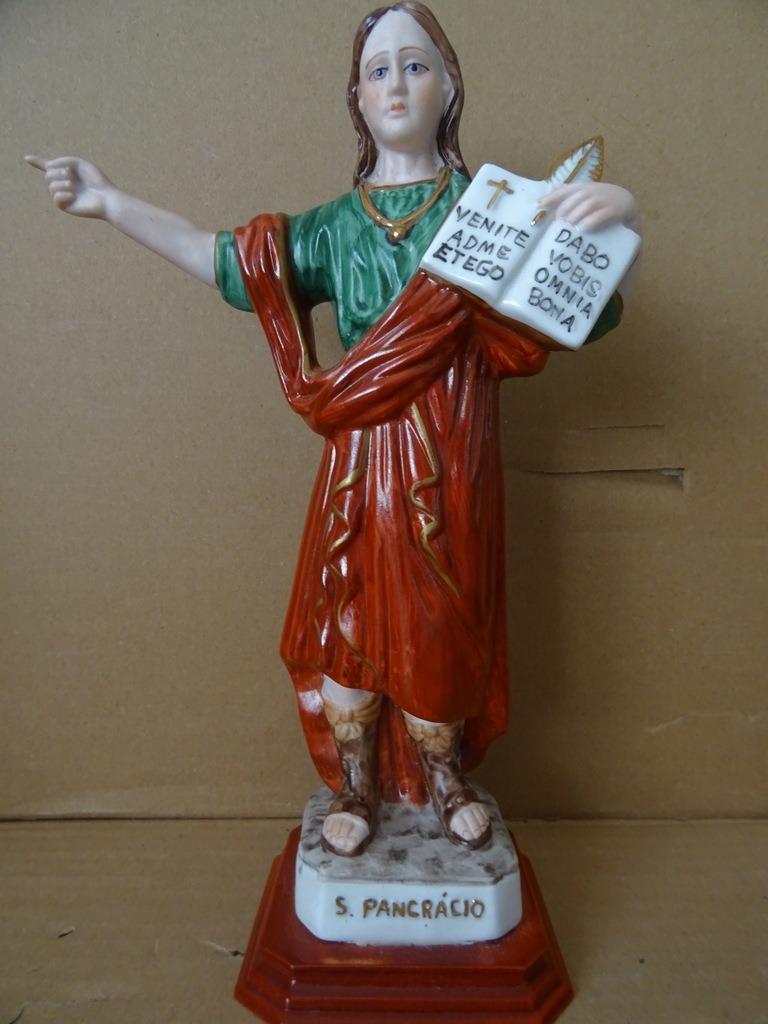 Beeld Heilige Pancratius porseleinen beeld Pancratius 24cm, Verzamelen, Religie, Zo goed als nieuw, Christendom | Katholiek, Beeld(je)