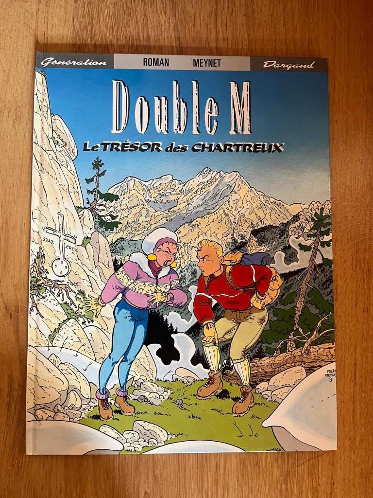 BD Double M - Tome 1 : le trésor des Chartreux - 1991, Eén stripboek, Zo goed als nieuw, Roman