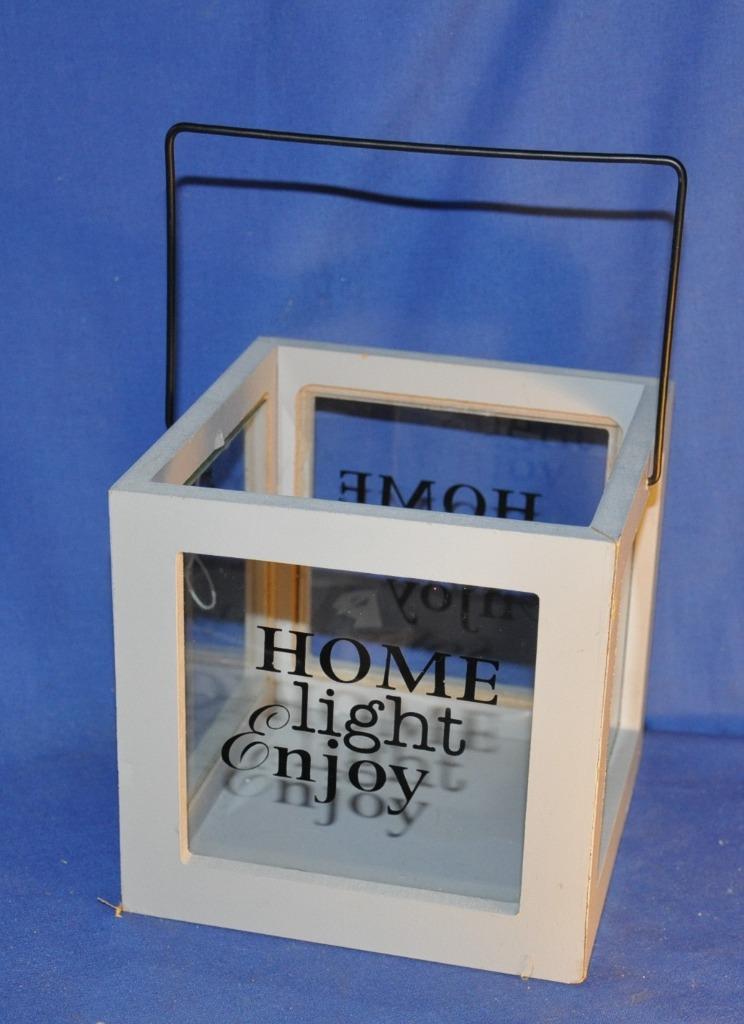 cube vitré porte bougie home light enjoy, Ophalen of Verzenden, Zo goed als nieuw