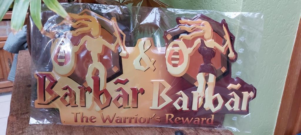 Reclamebord barbar (nieuw in originele verpakking), Verzamelen, Ophalen of Verzenden, Nieuw, Reclamebord, Plaat of Schild, Overige merken