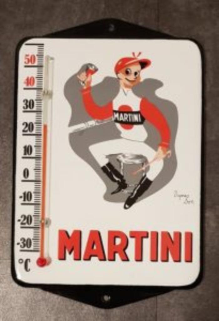 Martini emaillen reclame thermometer retro decoratie bar, Ophalen of Verzenden, Zo goed als nieuw, Gebruiksvoorwerp