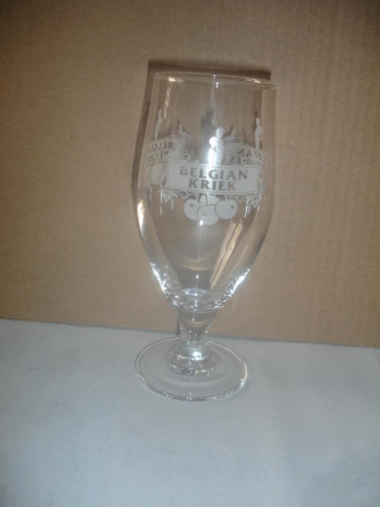 Bierglas Belgian Kriek, brij. Lefebvre uit Quenast, Enlèvement ou Envoi, Comme neuf, Verre ou Verres, Autres marques