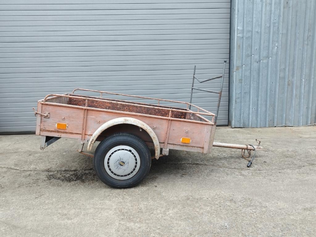 Remorque - essieu simple - 185 x 130 cm, Enkel as aanhangwagen, Enlèvement, Utilisé, Geen idee