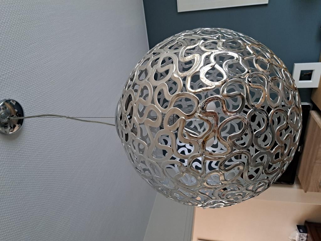 lustre pour living salon comme neuf couleur argenter, Maison & Meubles, Enlèvement ou Envoi, Comme neuf