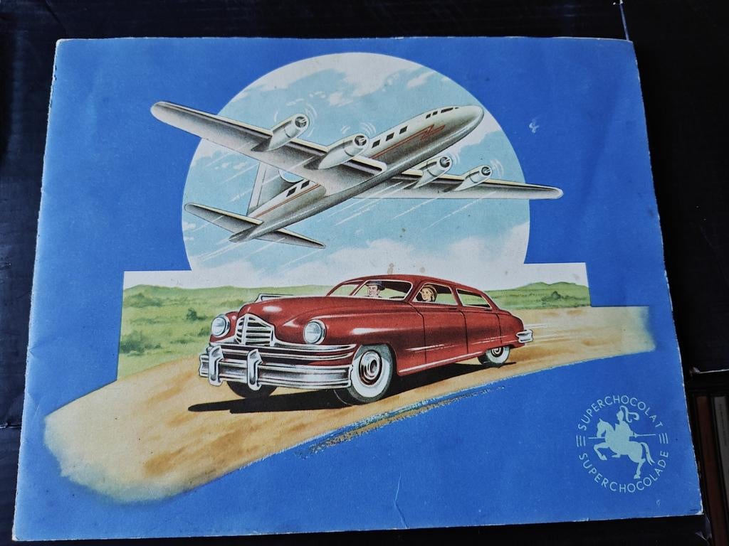 Album Jacques Vliegtuigen, Auto's, Treinen - VOLLEDIG, Ophalen of Verzenden, Gelezen, Chocolade Jacques, Plaatjesalbum