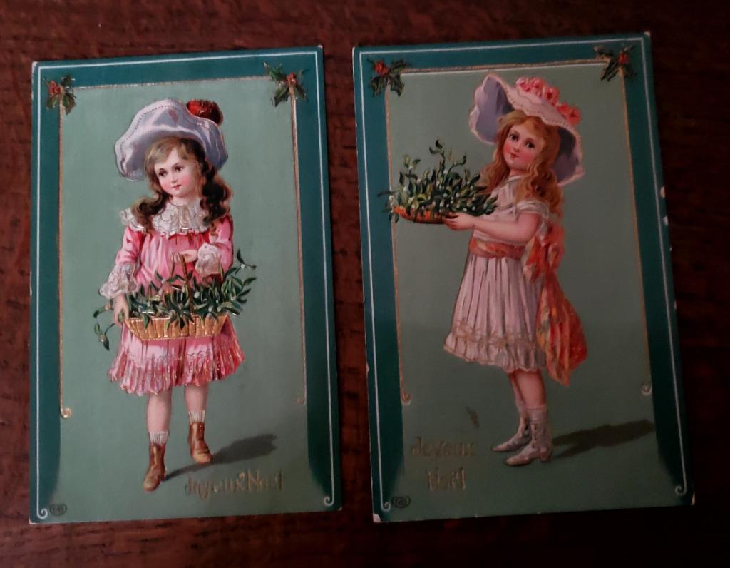 Joyeux Noël, enfants, fleurs. chapeaux., Enlèvement ou Envoi, Enfants