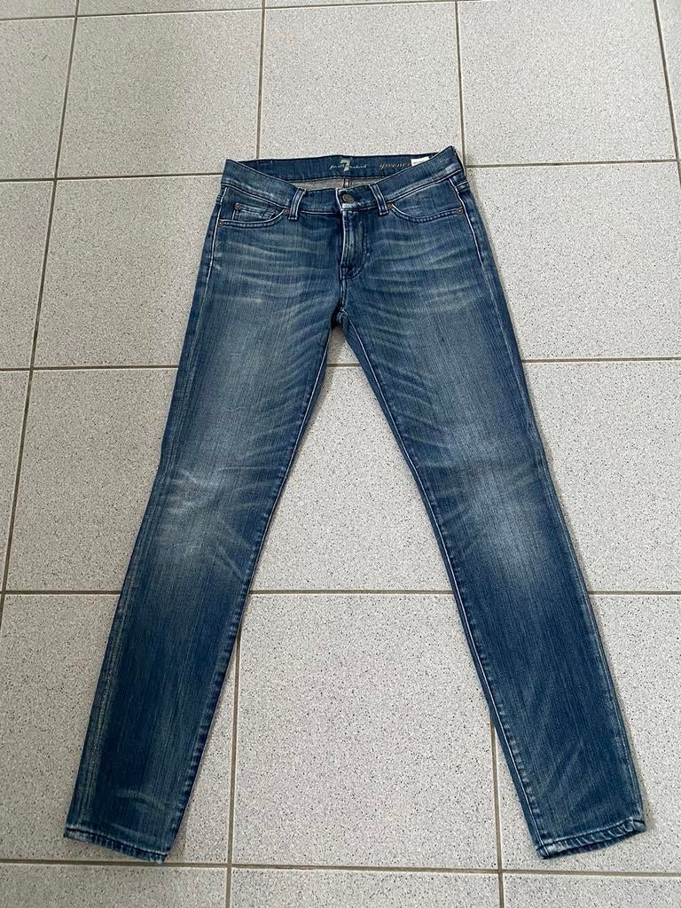 Blauwe jeansbroek van 7 for all mankind maat 26, Blauw, Overige jeansmaten, Ophalen of Verzenden, Zo goed als nieuw