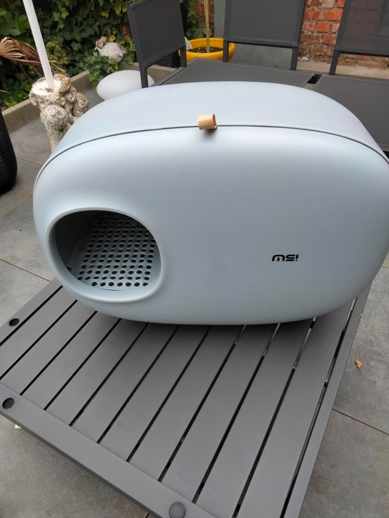 lichtblauwe design kattenbak.merk Make Sure.met lade., Ophalen, Zo goed als nieuw