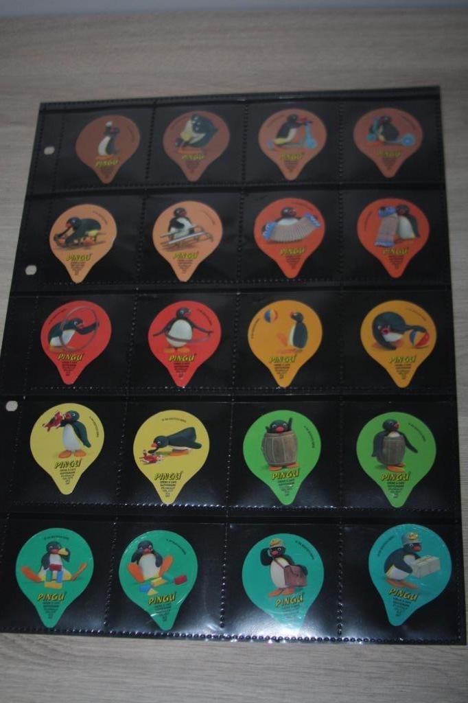 Pingu 30 koffieroomdeksels , complete reeks, Ophalen of Verzenden, Overige figuren, Zo goed als nieuw, Overige typen