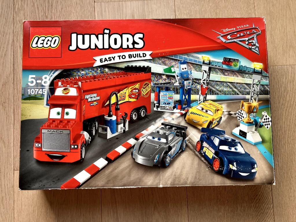 Lego Juniors Cars 10745 Finale race, Ophalen of Verzenden, Gebruikt, Complete set, Lego