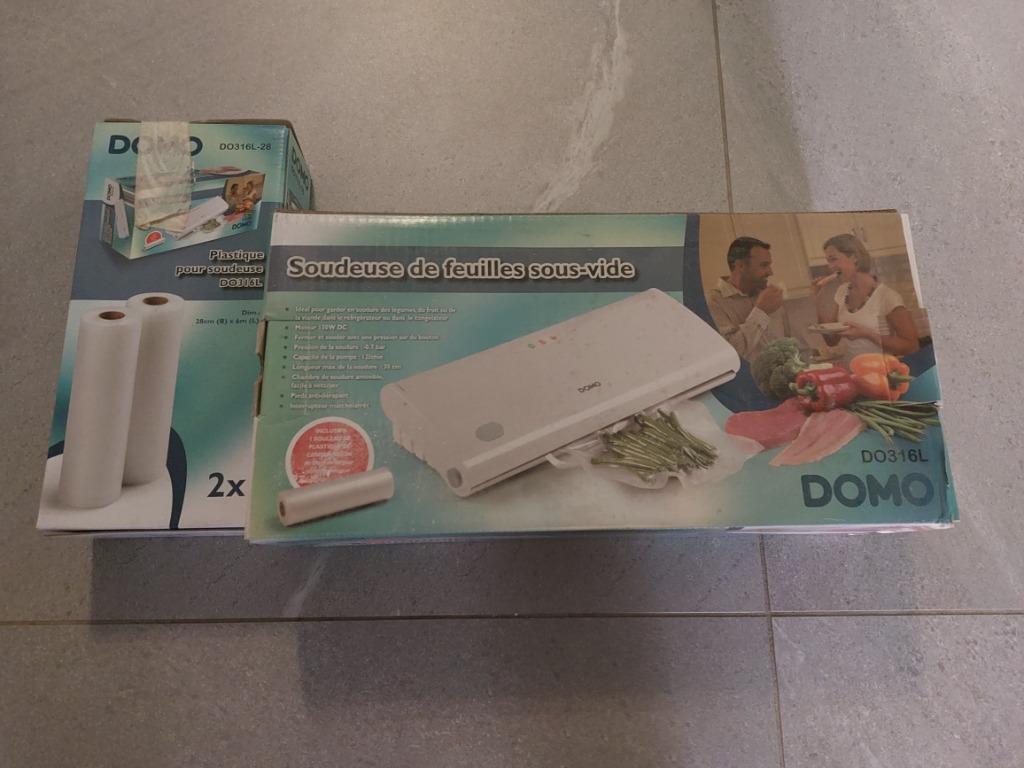 Soudeuse de feuilles sous-vide Domo + 2 recharges neuve, Enlèvement ou Envoi, Neuf