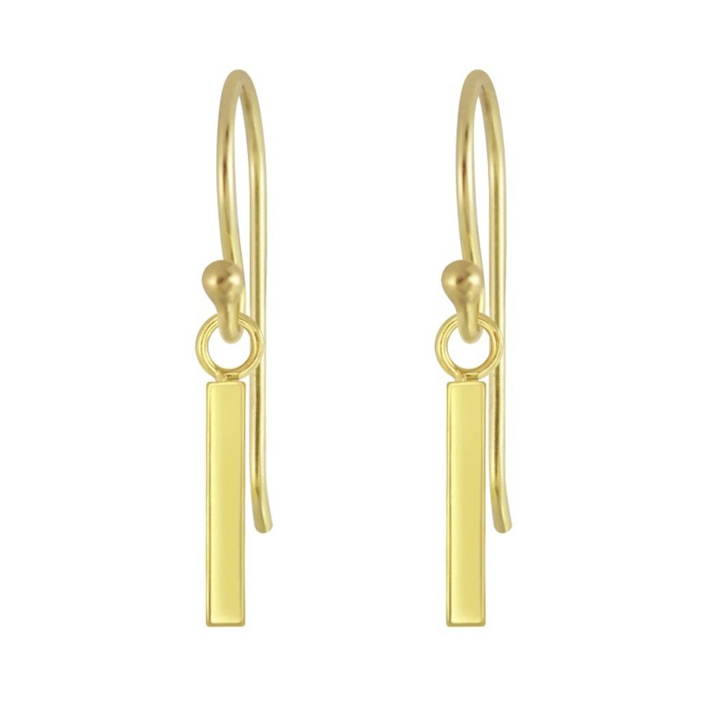 Boucles d'oreilles barrettes dorées en argent 925, Bijoux, Sacs & Beauté, Boucles d'oreilles, Enlèvement ou Envoi, Neuf, Or, Argent