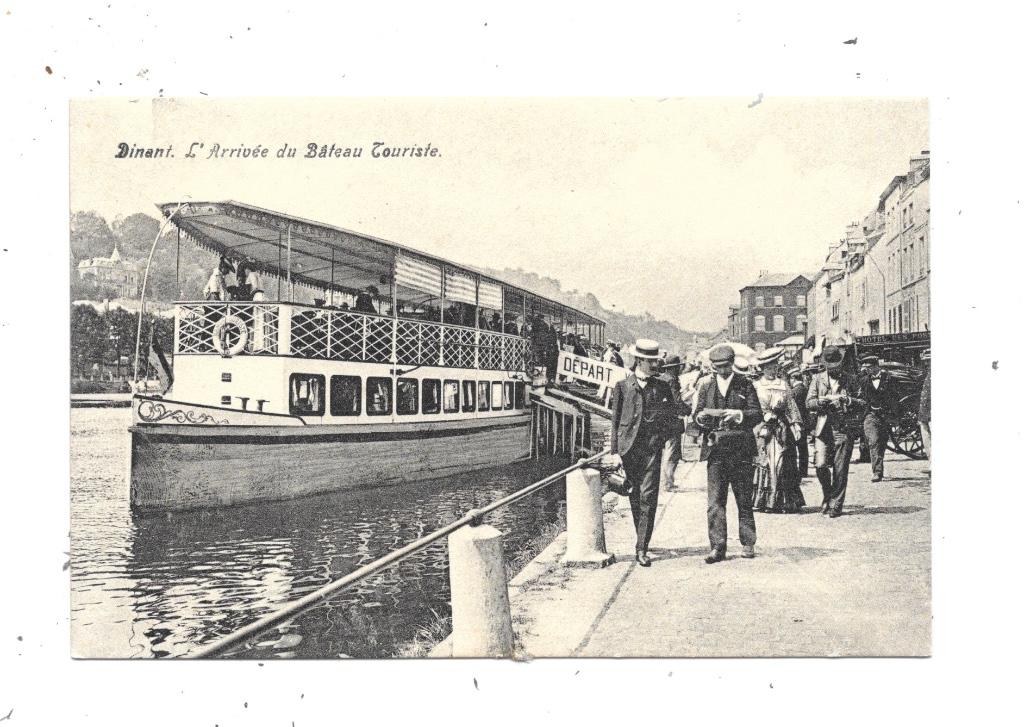 Dinant NA82: De aankomst van de toeristenboot, Verzenden, Voor 1920, Ongelopen, Namen