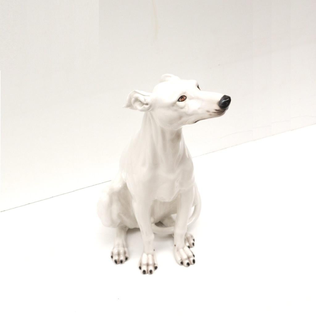 Chien en céramique peint à la main au design italien vintage, Enlèvement