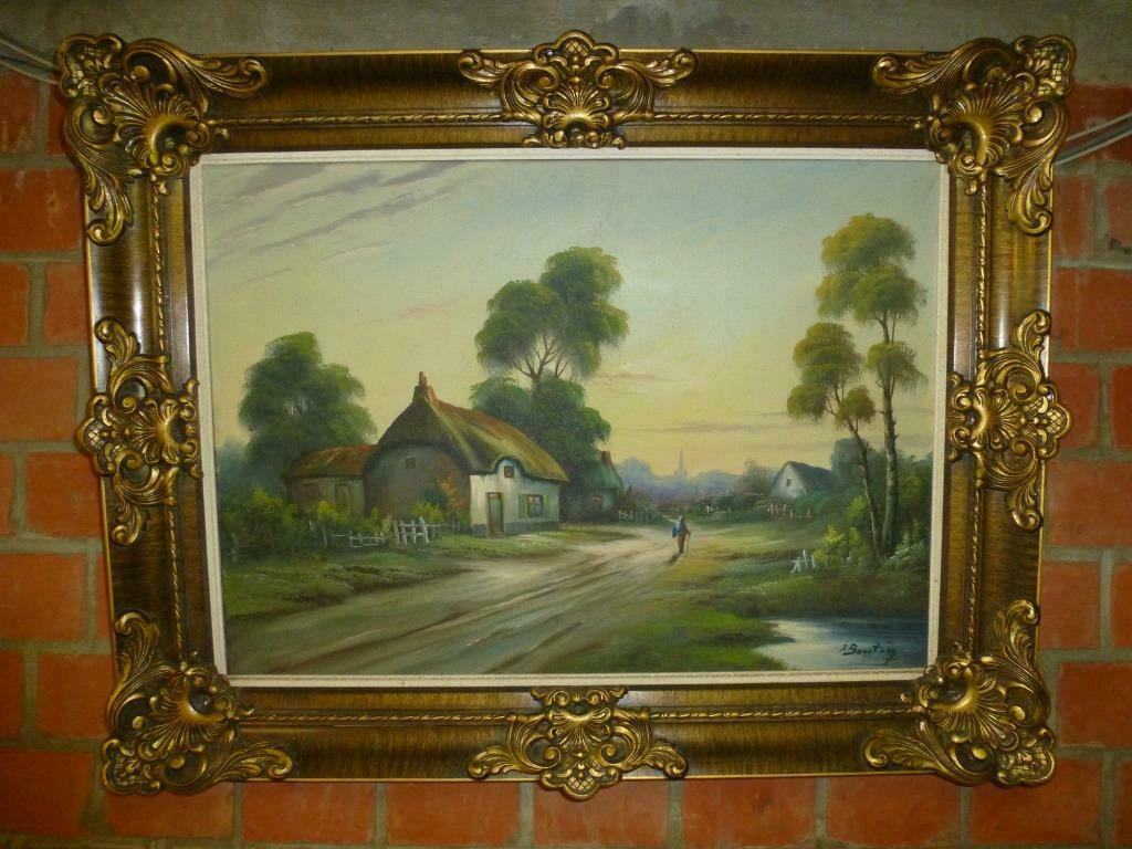tableau ancien avec paysage, Enlèvement