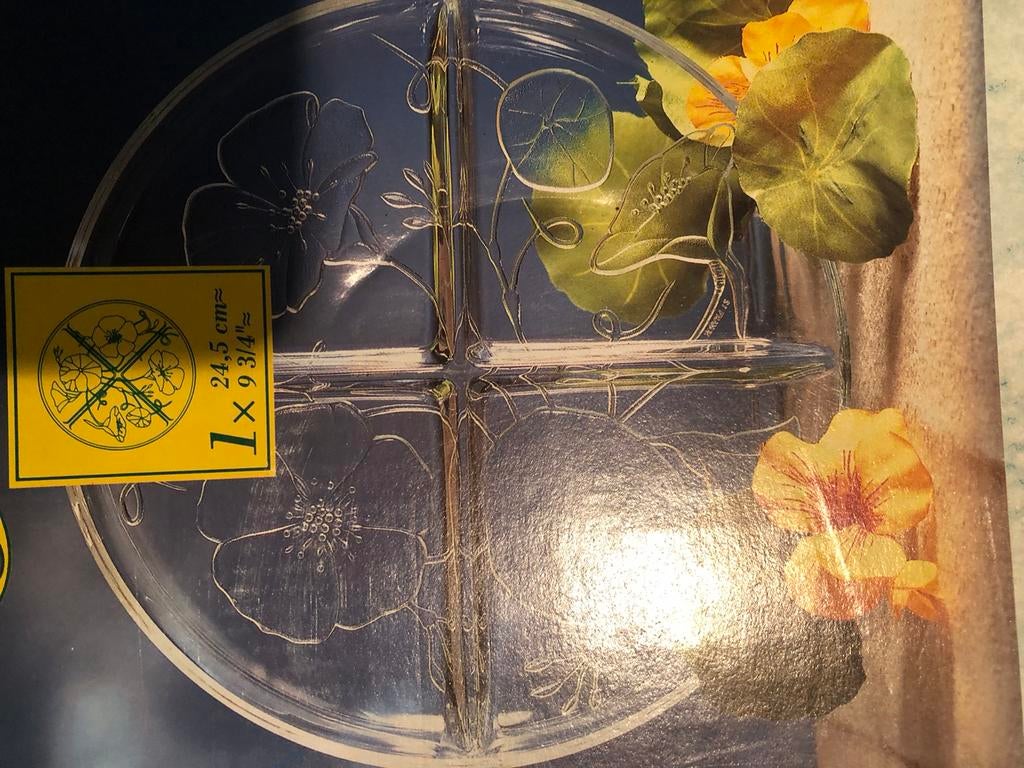 Glazen schotel voor bvb aperitiefhapjes, Ophalen of Verzenden