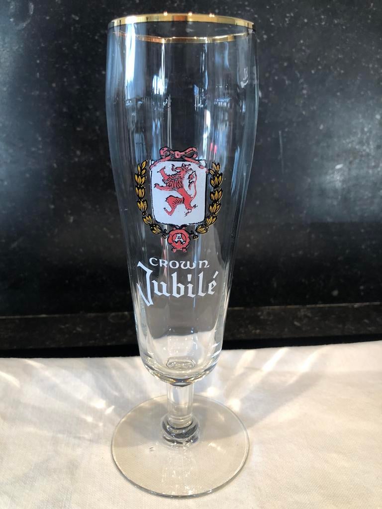 cristal alken geëmailleerd & gefacetteerd glas Jubilé nr 3, Verzamelen, Ophalen of Verzenden, Gebruikt, Glas of Glazen, Overige merken