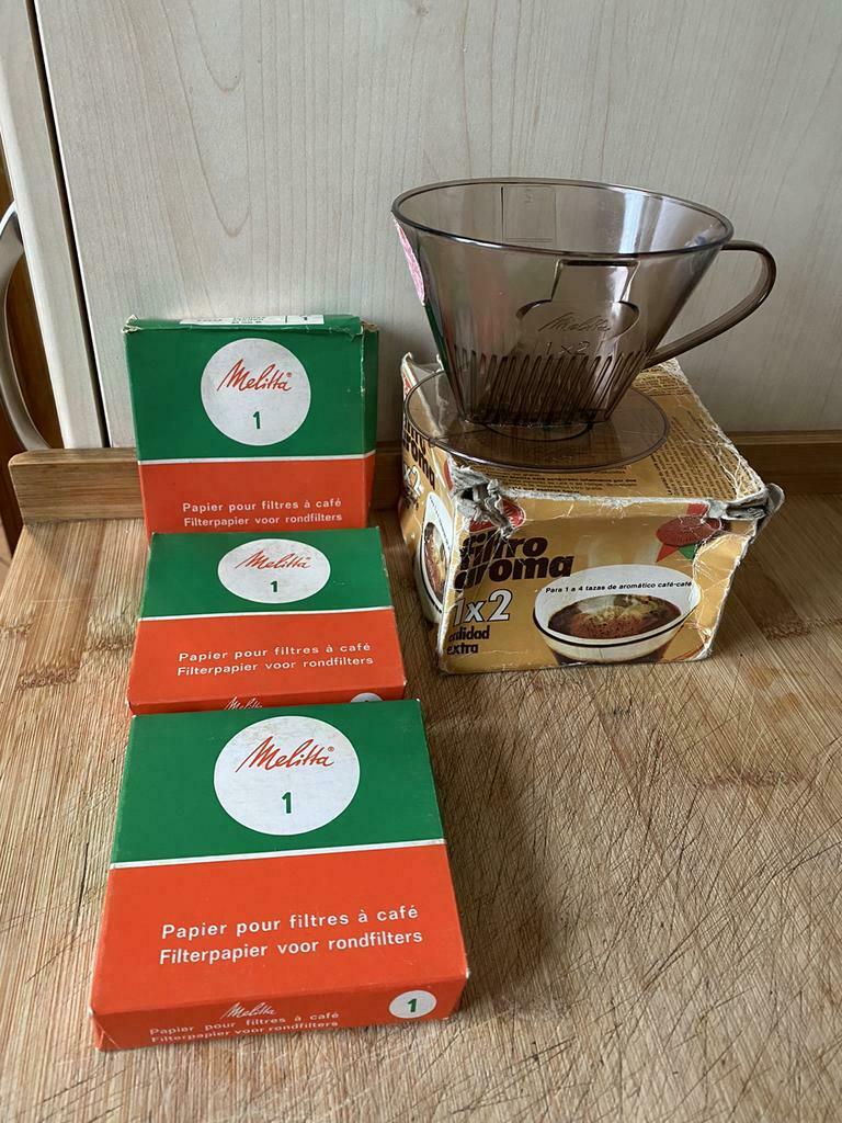 oude melitta koffiefilterhouder in de originele doos, Huis en Inrichting, Keuken | Servies, Zo goed als nieuw