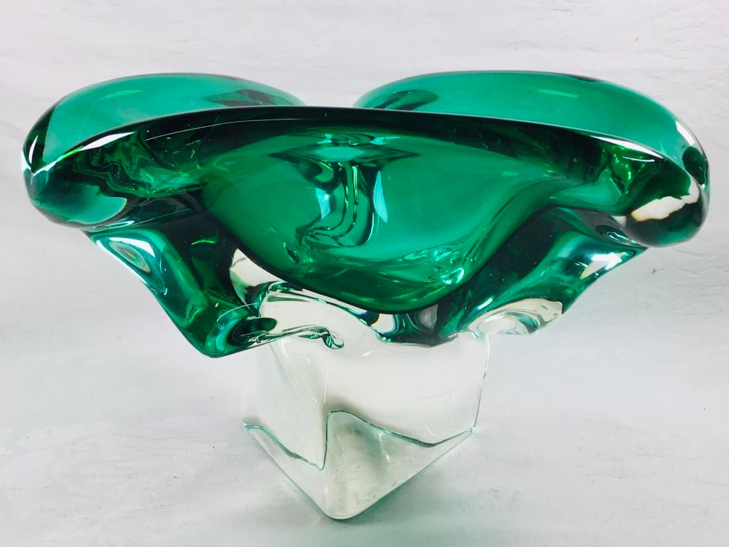 Murano Jozef Hospodka Vintage schaal assenbak milieu table, Ophalen of Verzenden