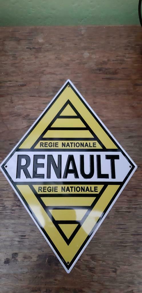 Plaque métallique en relief Renault, Collections, Marques & Objets publicitaires, Enlèvement ou Envoi, Neuf, Panneau publicitaire