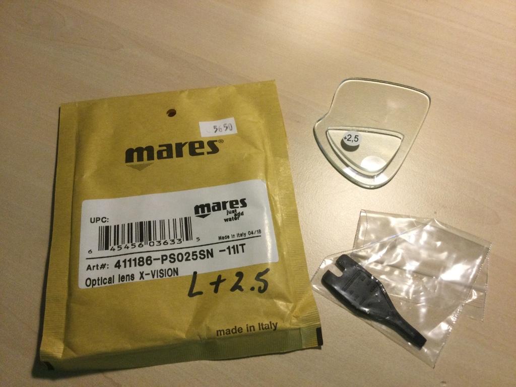 Mares Optical Lens X-Vision L +2,50 nieuw aan 40€ ipv 56,50€, Watersport en Boten, Duiken, Nieuw, Duikbril of Snorkel, Ophalen of Verzenden