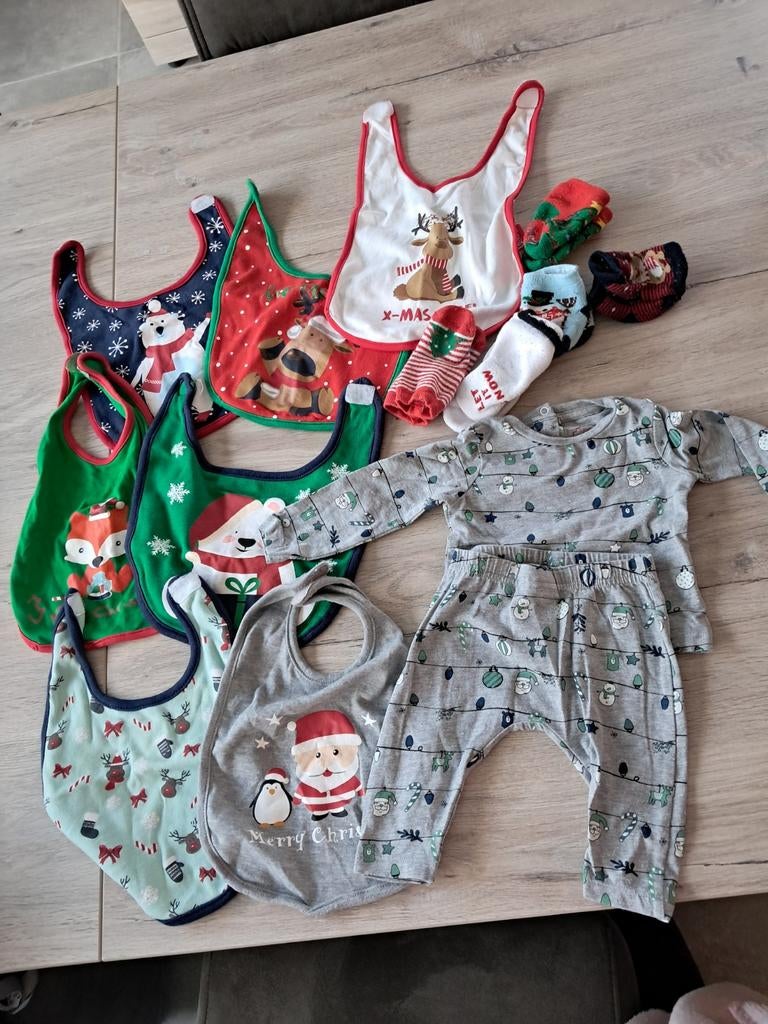 Kerst pyjama maat 62 JBC, sokken en slabbetjes, Ophalen of Verzenden, Gebruikt, JBC, Jongetje of Meisje