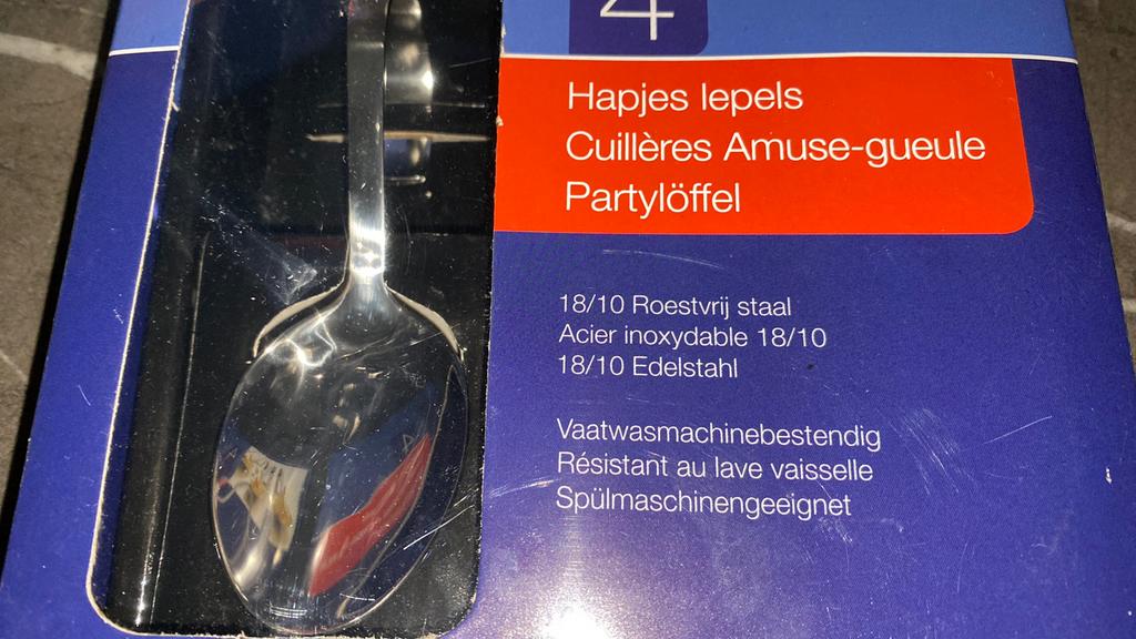 Hapjeslepels/Amuselepels 12 stuks. Nieuw!, Huis en Inrichting, Ophalen of Verzenden, Nieuw, Inox of Chroom
