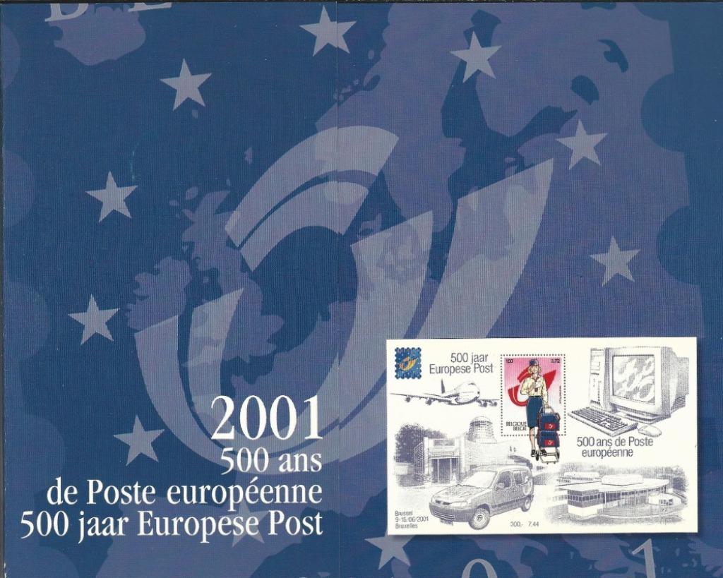 BELGIUM * JAARMAP 2001 uitgegeven door Bpost + zw/w velletje, Neuf, Enlèvement ou Envoi, Gomme originale, Non oblitéré