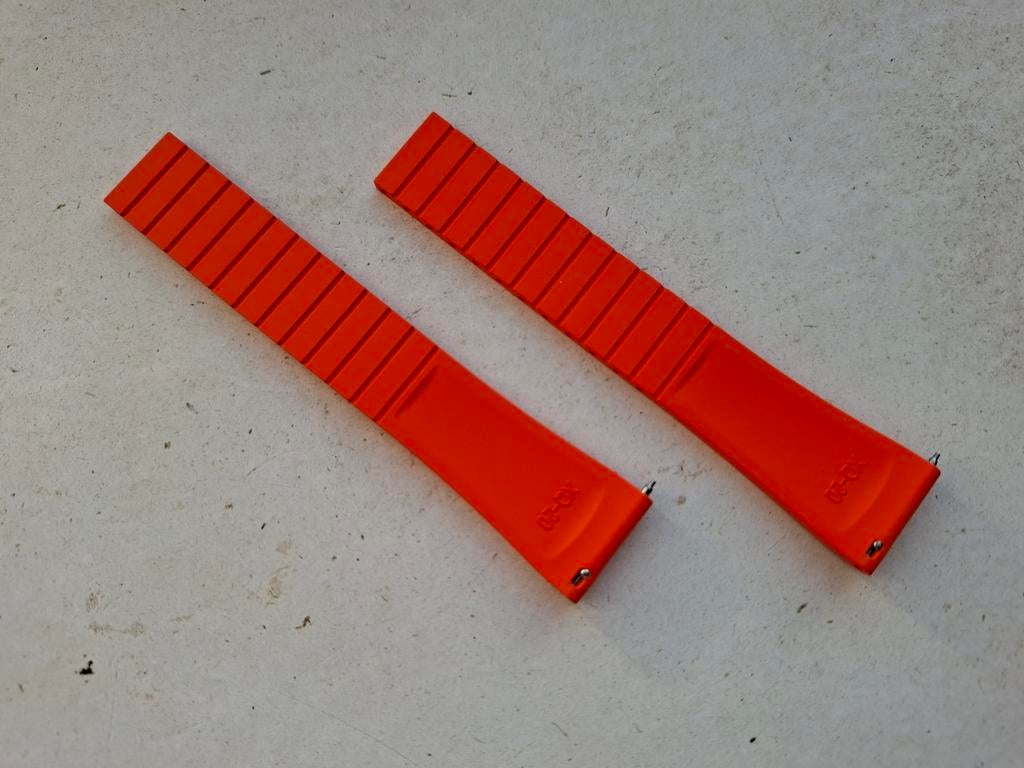 Bracelet montre Cut-To-Size Rubber orange 20mm neuf!