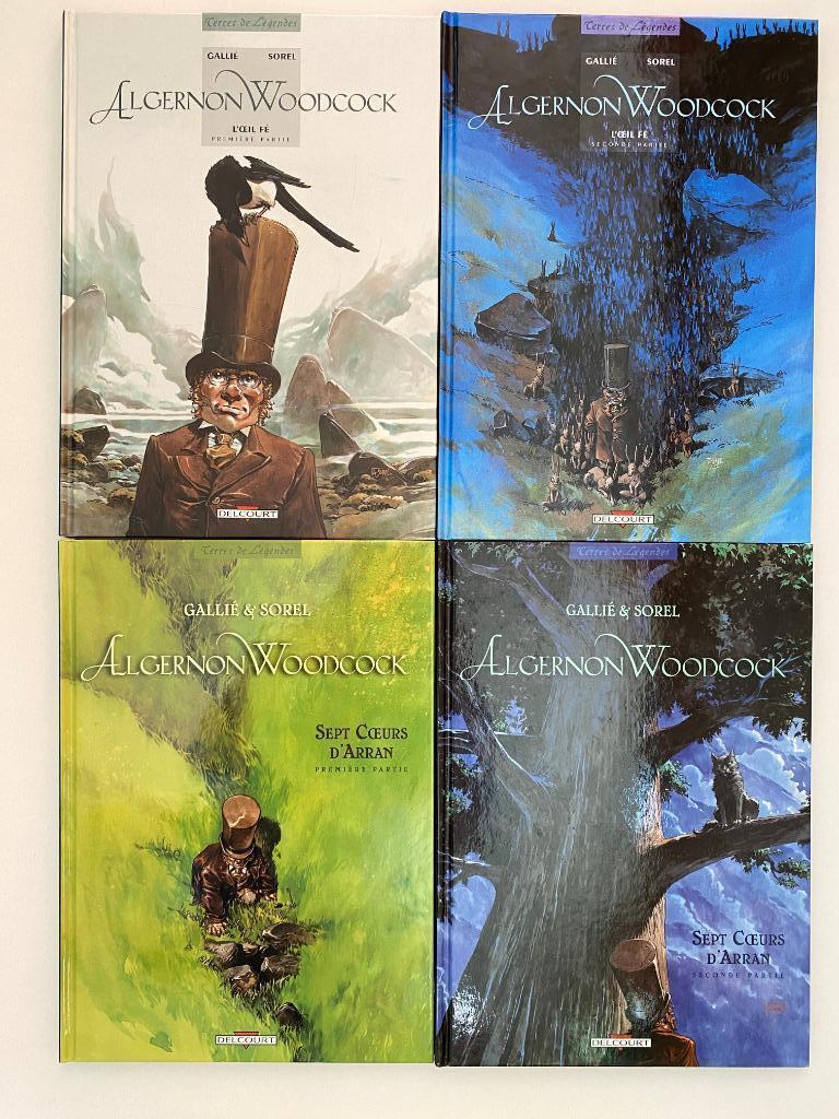 BD Algernon Woodcock (Tomes 1 à 4) en EO, Complete serie of reeks, Ophalen of Verzenden, Zo goed als nieuw
