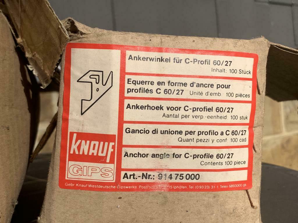 KNAUF hoekconsole ankerprofiel C 60/27 Art 914 75 000, Doe-het-zelf en Bouw, IJzerwaren en Bevestigingsmiddelen, Nieuw, Overige typen