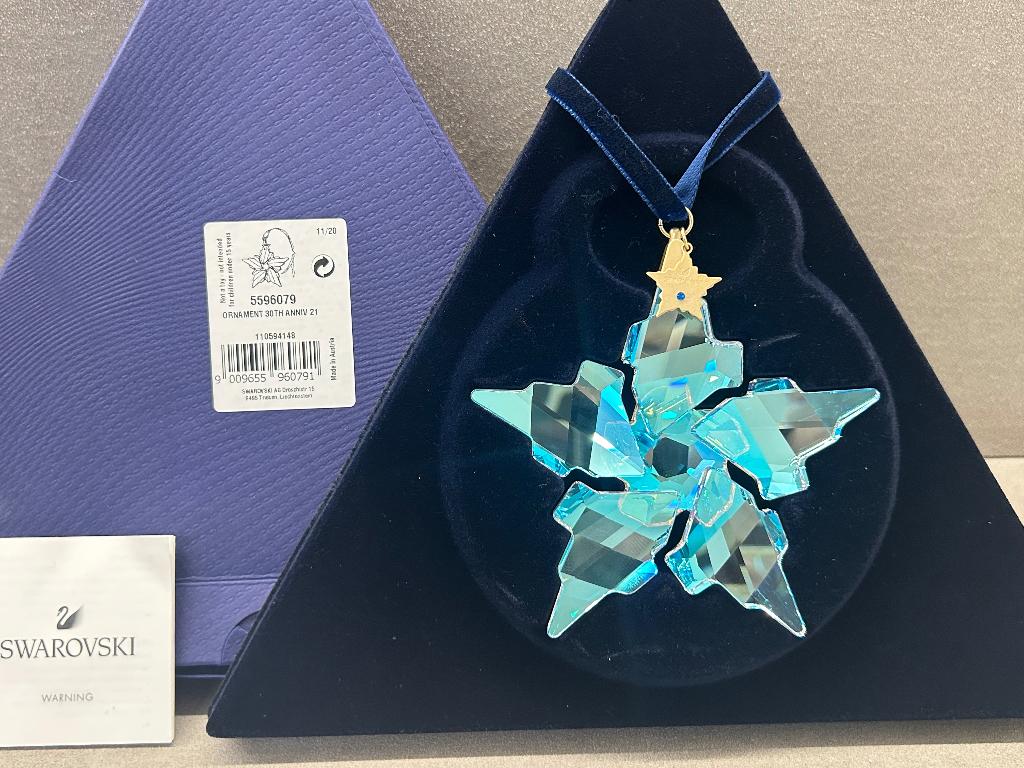 Swarovski Jubileum Ornament 30 jaar,  Kerstster 2021, Enlèvement ou Envoi, Neuf, Figurine