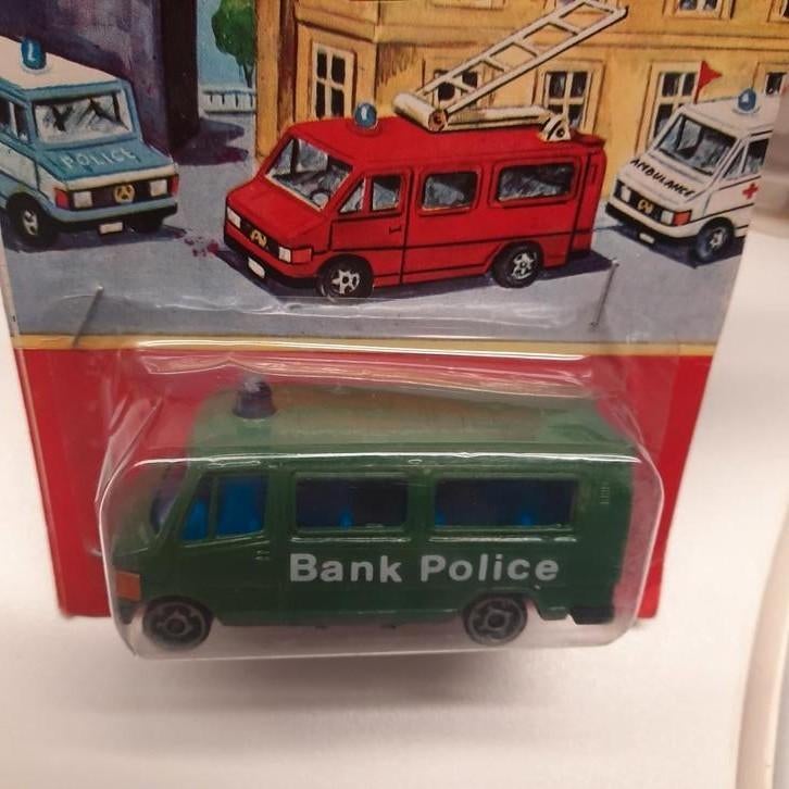 AUTOBUS DE POLICE MERCEDES BANK 1/50 METALCAR *VINTAGE*NEUF*, Enlèvement, Neuf, Bus ou Camion, Autres marques