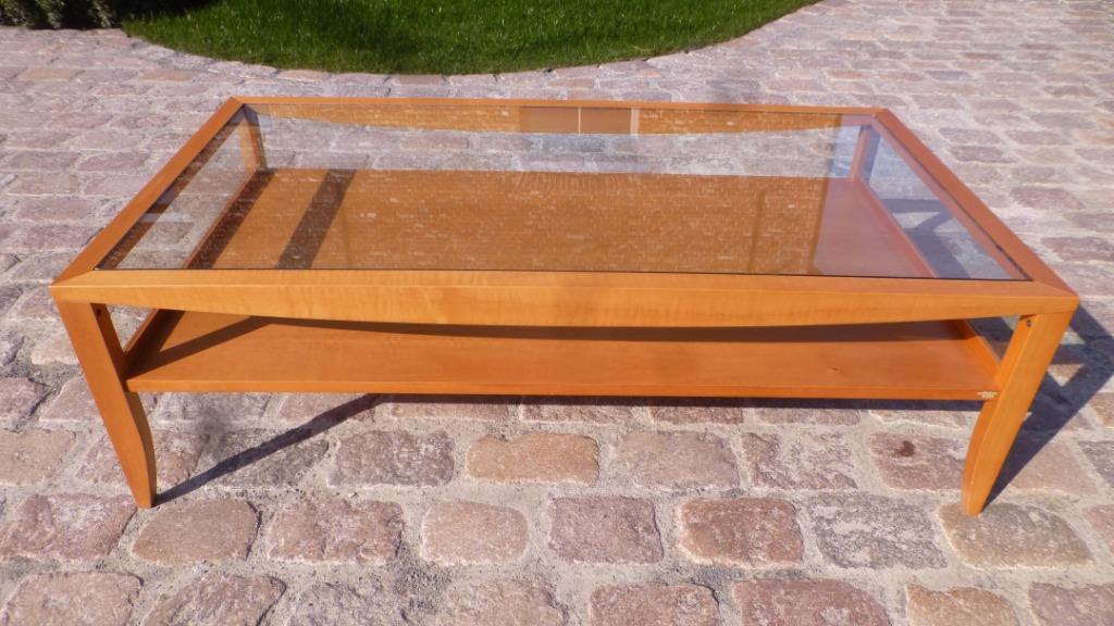 CATTELAN ITALIA -> iconische salontafel met schuif, Ophalen, Gebruikt, 100 tot 150 cm, Glas