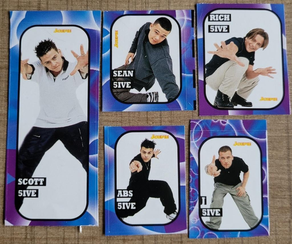 5 mini-stickers: popgroep 5IVE (Joepie), Enlèvement ou Envoi, Comme neuf, Autres types