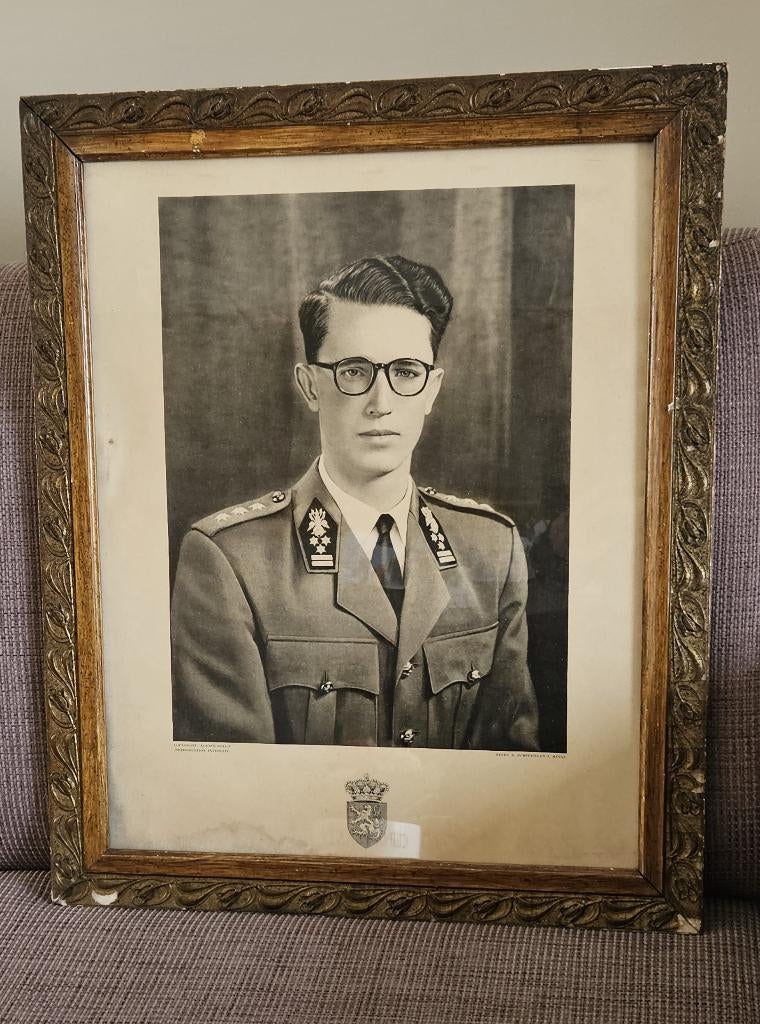 RYL #14 - STAATSIEPORTRET KONING BOUDEWIJN, Verzamelen, Koningshuis en Royalty, Gebruikt, Kaart, Foto of Prent, Ophalen of Verzenden