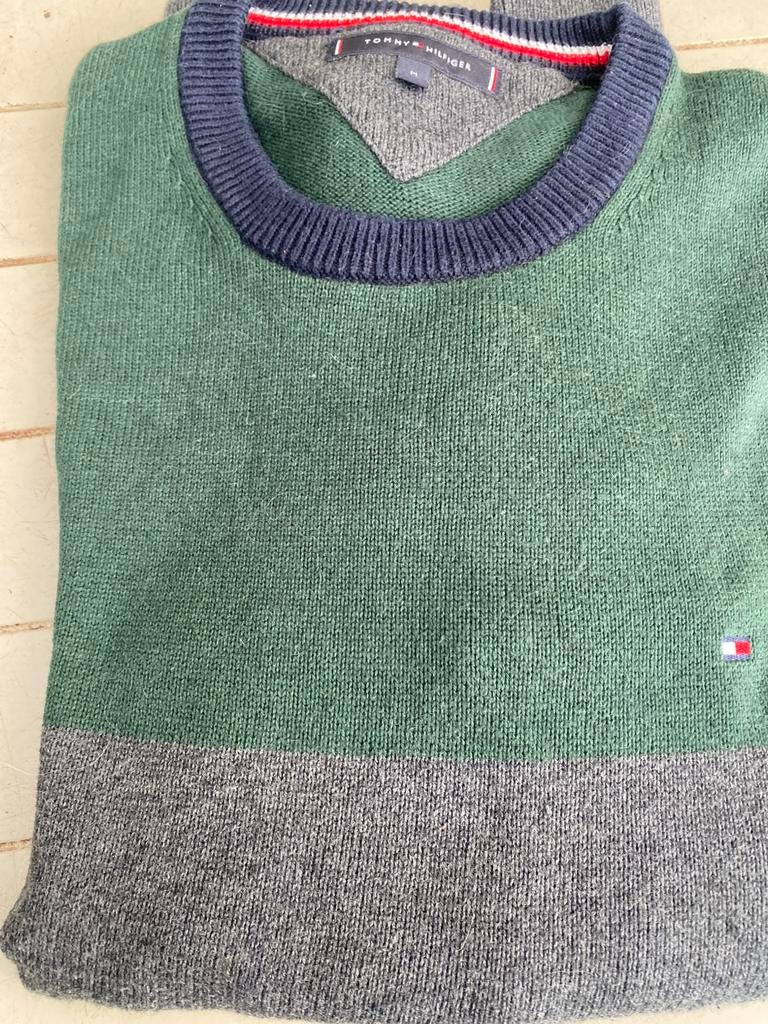 Warme Tommy Hilfiger trui, medium, Ophalen, Zo goed als nieuw, Grijs