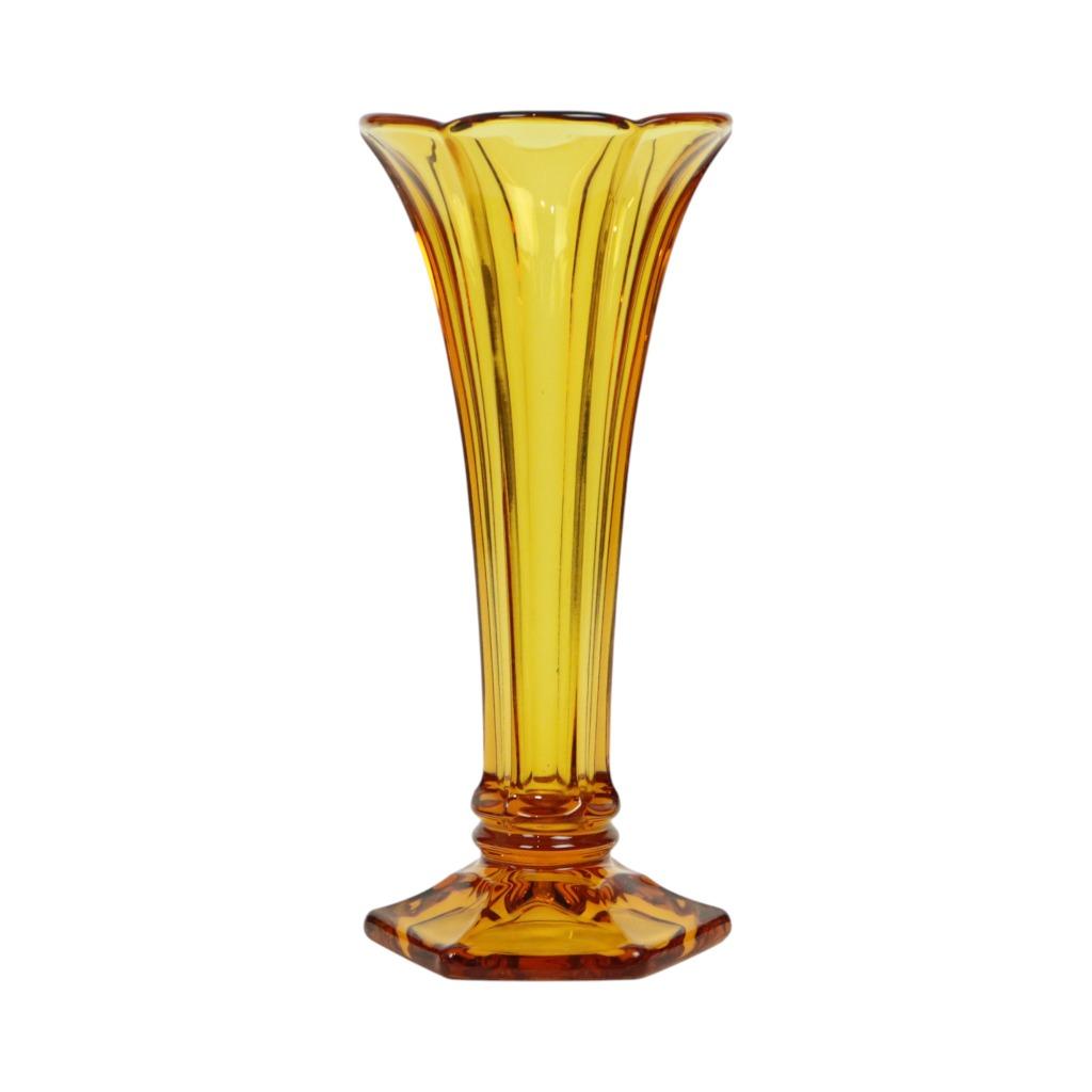 Kleine Luxval Vaas Amber Américain 1935 VSL Art Deco, Antiek en Kunst, Antiek | Vazen, Ophalen of Verzenden