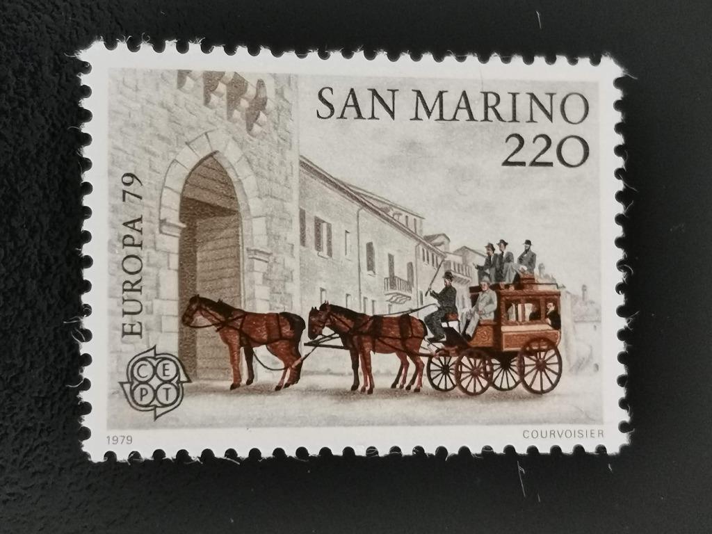 San Marino 1979 - Europa CEPT - postkoets, paarden **, Ophalen of Verzenden, Postfris