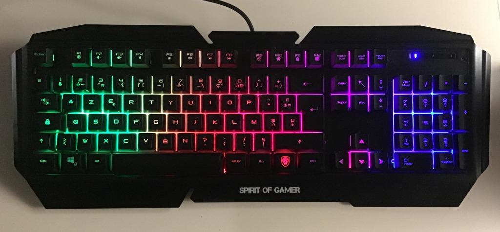 Clavier gamer “Sprit of Gamer Pro-K5“, Computers en Software, Ophalen of Verzenden, Azerty, Zo goed als nieuw, Gaming toetsenbord