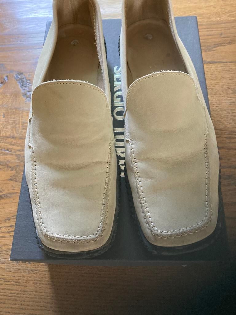 WITTE damesschoen NUBUCKLEER - maat 37, Kleding | Dames, Ophalen, Wit, Sandalen of Muiltjes, Zo goed als nieuw