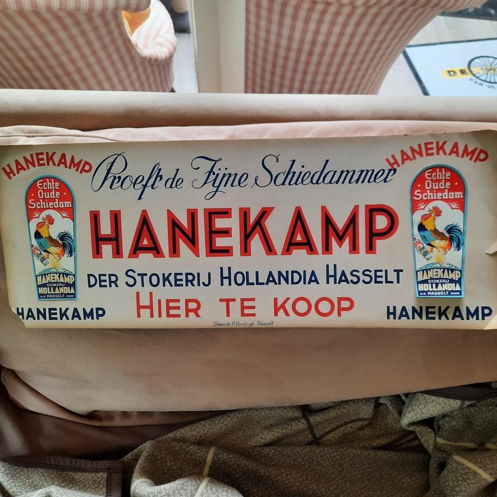 Carton publicitaire Hanekamp (Hasselt), Enlèvement ou Envoi, Utilisé